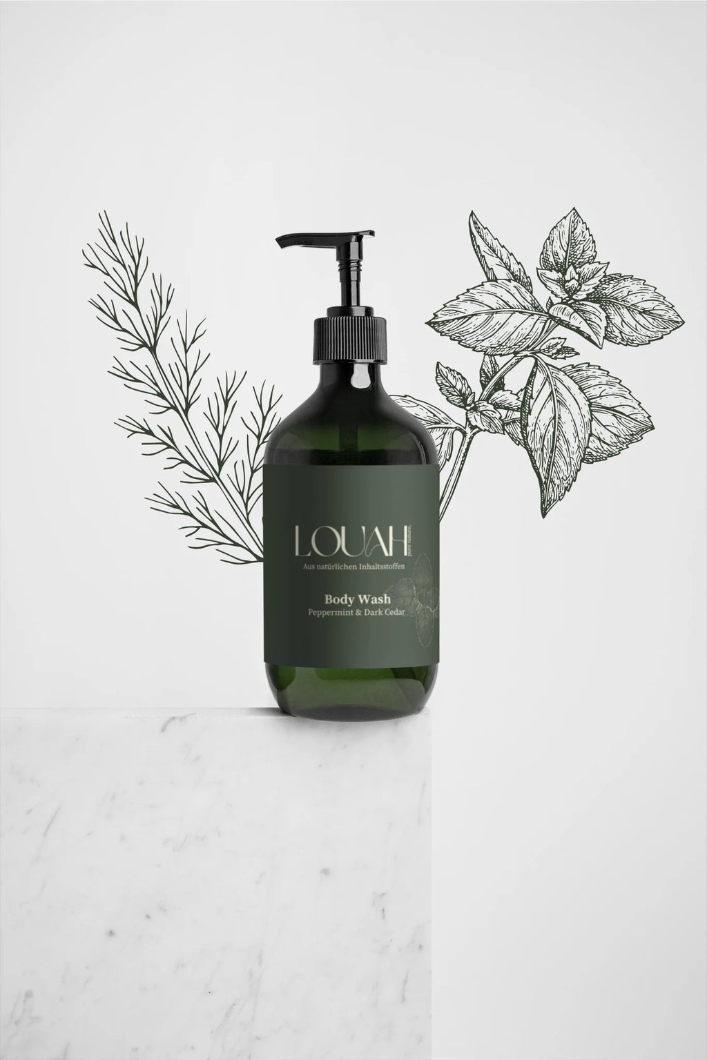 Body Wash Peppermint & Dark Cedar